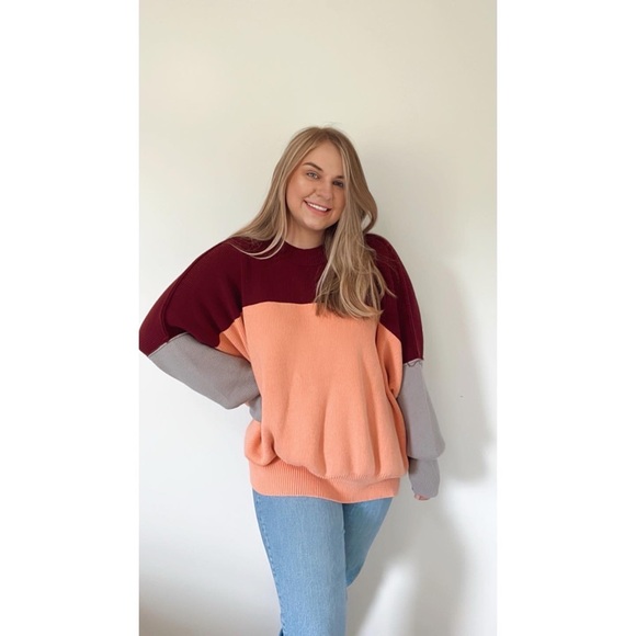 Free people Easy Street Color Block Knit Sweater - Picture 5 of 6